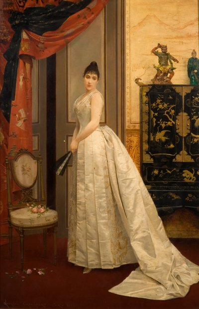 Lady with a Fan, 1888 by Georges Croegaert